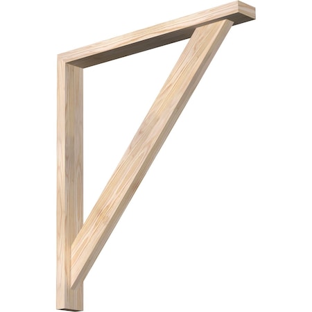 Ekena Millwork Traditional Craftsman Smooth Bracket w/ Offset Brace, Douglas Fir, 3 1/2"W x 30"D x 34"H BKT0402X30X34TRA04SDF